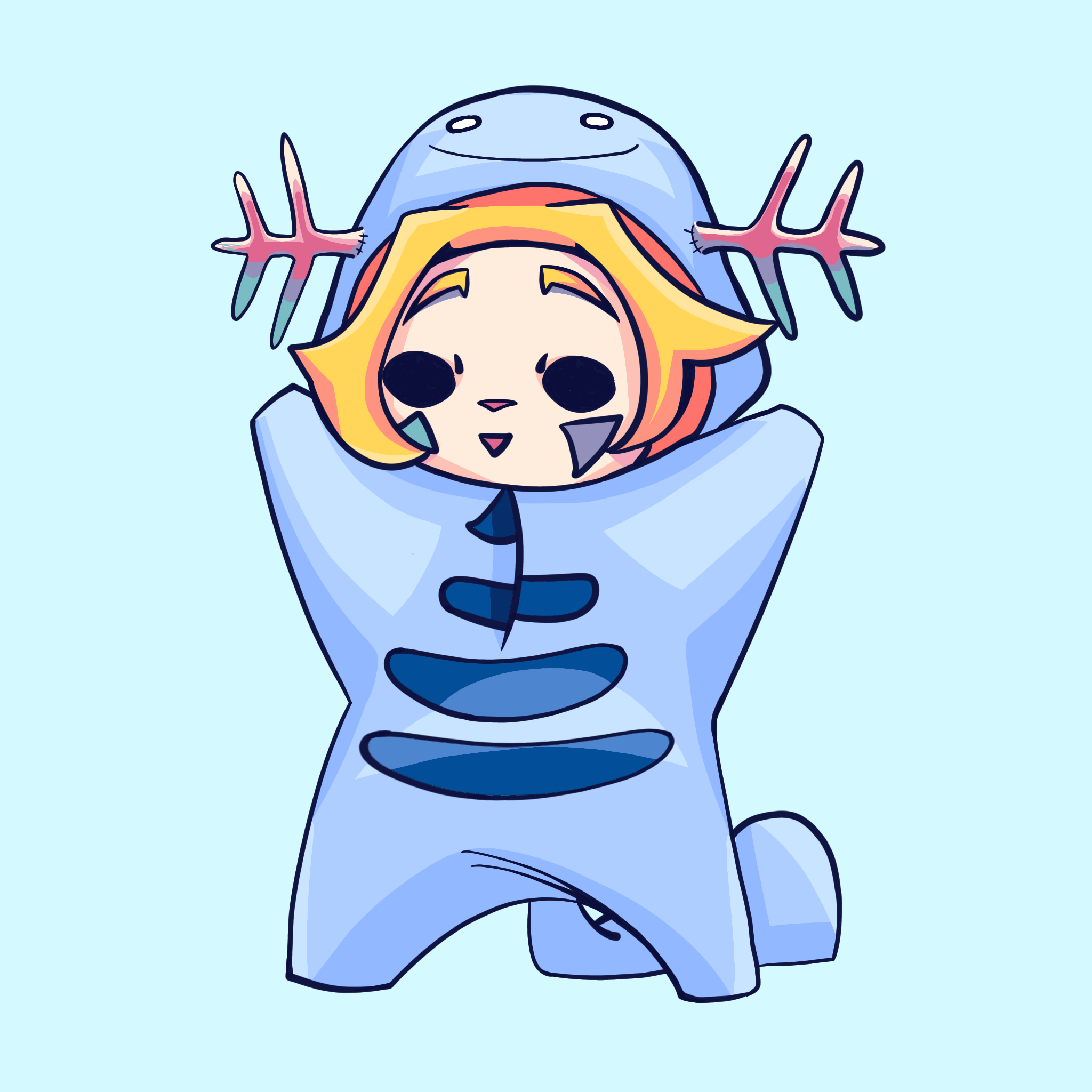 Invo Disfrazado de Wooper versión Pijama